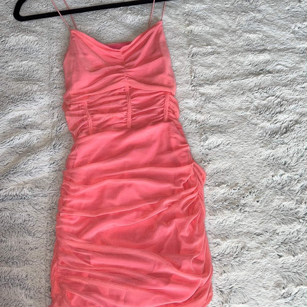 Sexy club dress.  Size M. Corset sheerness look beneath bust